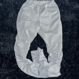 Gray Jogger Stacked Pants